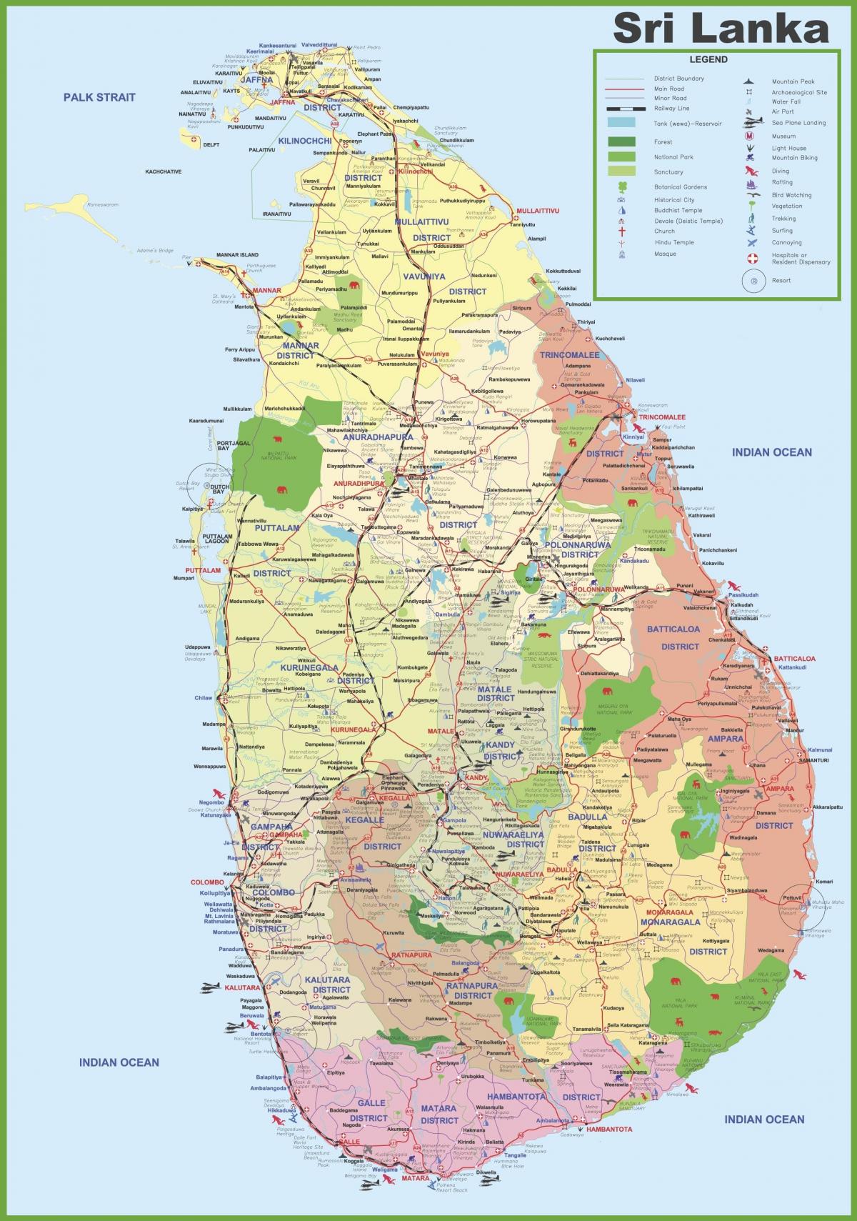 মানচিত্র শ্রীলংকার গ্রামে