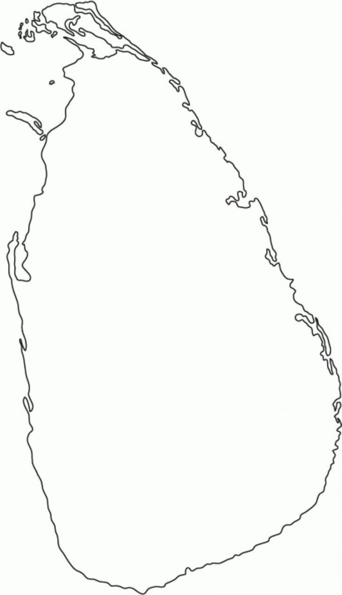 শ্রীলঙ্কা খালি মানচিত্র