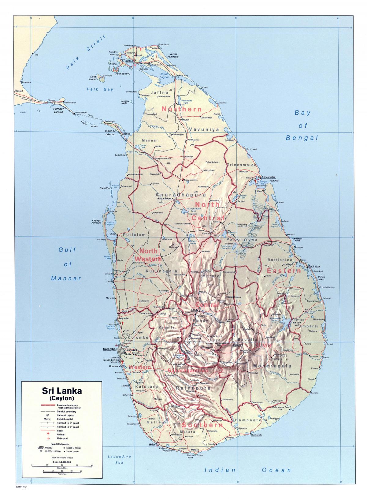 মানচিত্র শ্রীলঙ্কা-এর সঙ্গে শহর