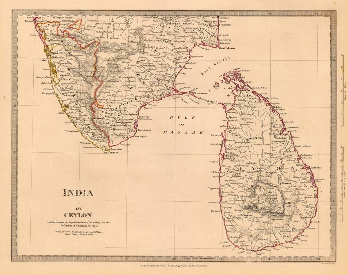 বৃদ্ধ সিংহল মানচিত্র
