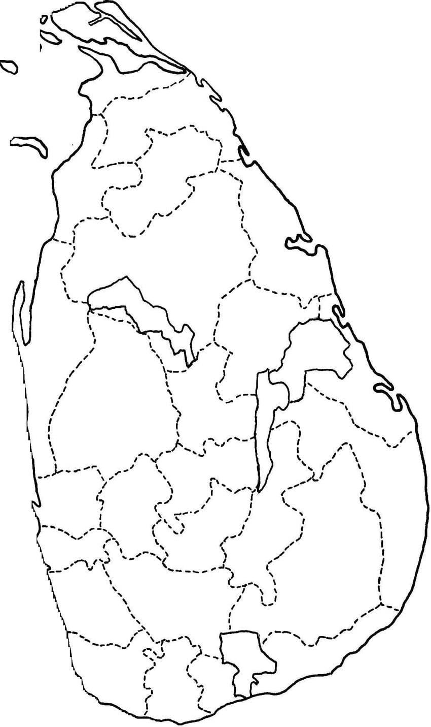 মানচিত্র শ্রীলঙ্কা মানচিত্র লাইন অঙ্কন