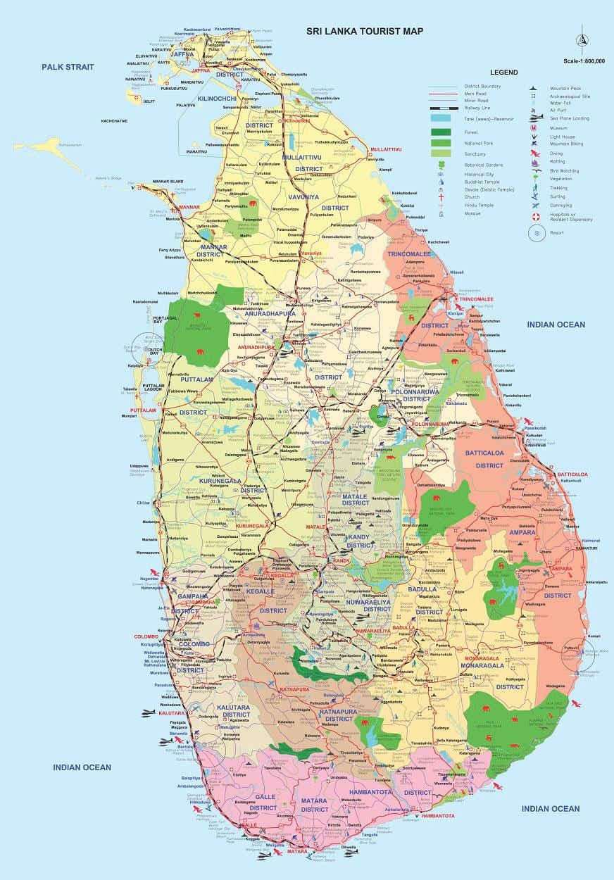 শ্রীলঙ্কা ampara জেলা মানচিত্র