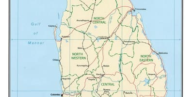 মানচিত্র, বিশ্বের, শেষ পর্যন্ত শ্রীলঙ্কা
