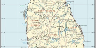 শ্রীলঙ্কা-রুট ম্যাপ
