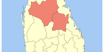 কেন্দ্রীয় রাজ্য শ্রীলঙ্কা মানচিত্র