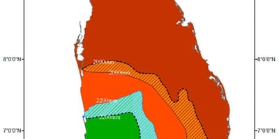শ্রীলঙ্কা জলবায়ু জোন মানচিত্র
