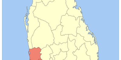 মানচিত্র শ্রীলঙ্কা পশ্চিম প্রদেশ