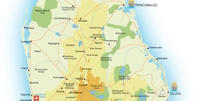 মানচিত্র, শ্রীলঙ্কা বন্দর
