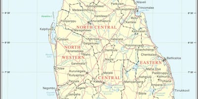 শ্রীলঙ্কা রাস্তা মানচিত্র, দূরত্ব ক্যালকুলেটর