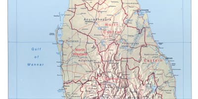 মানচিত্র শ্রীলঙ্কা-এর সঙ্গে শহর