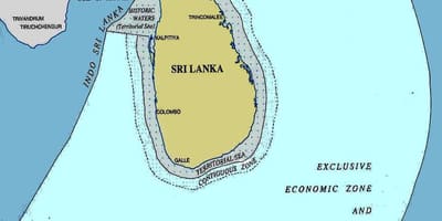 মানচিত্র শ্রীলঙ্কা সাগর